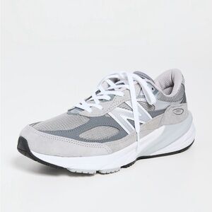New Balance Gray and White 990v6 Sneakers